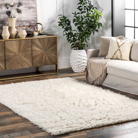 Nuloom Elena Greek Flokati Shag Area Rug 3ft x 5ft FS01-305